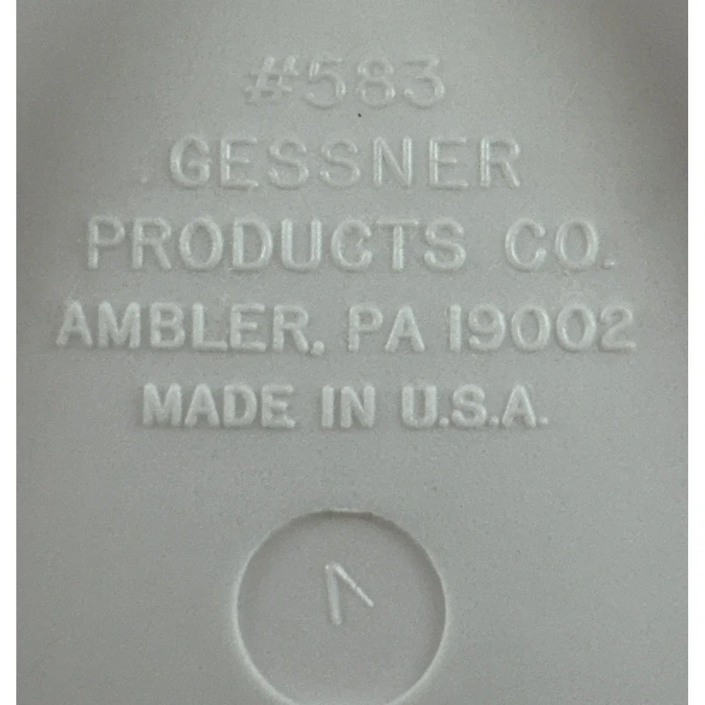 Vintage Gessner Products Co. #583 White Melamine Triple Spoon Rest Ambler, PA